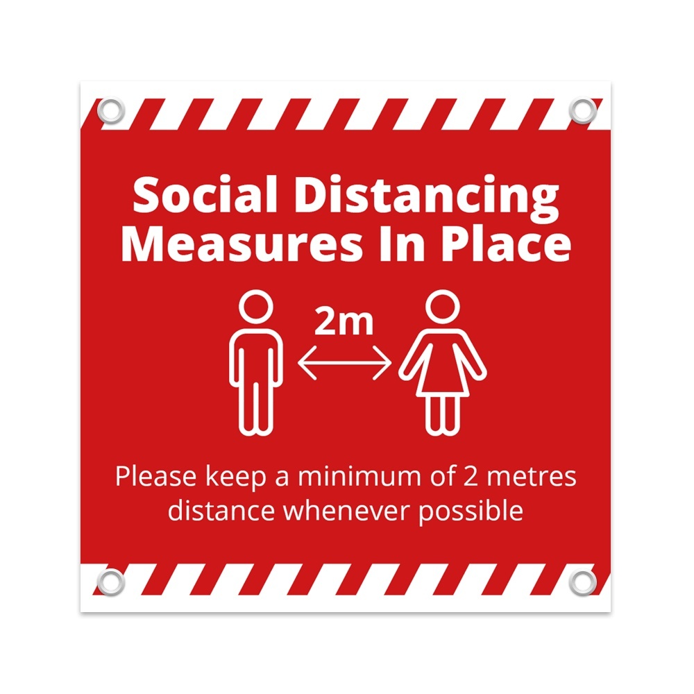 Social Distancing A4 Poster Sign PACK OF 10 Weatherproof Laminated 2 Metres 